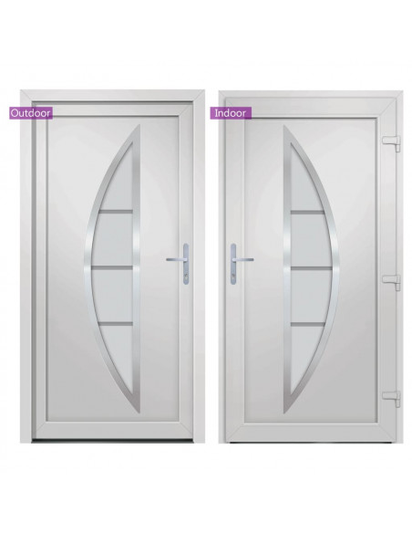 Porta Ingresso Bianca 88x200 cm in PVC
