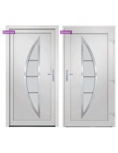 Porta Ingresso Bianca 98x190 cm in PVC