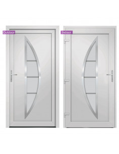 Porta Ingresso Bianca 98x190 cm in PVC