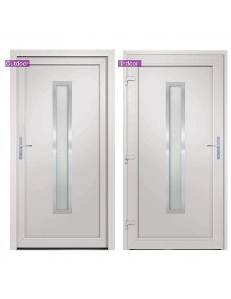 Porta Ingresso Bianca 98x190 cm in PVC