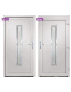 Porta Ingresso Bianca 98x208 cm in PVC