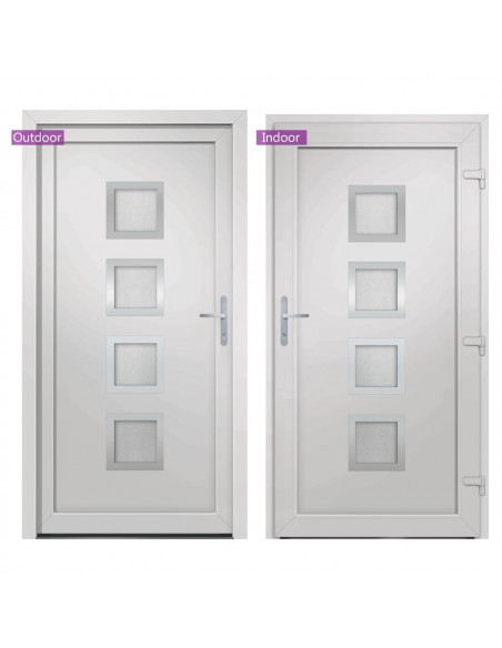 Porta Ingresso Bianca 98x208 cm in PVC