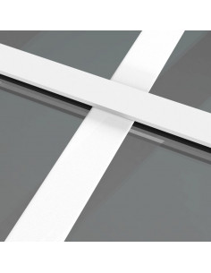 Porta Interna 83x201,5 cm Bianca in Vetro ESG e Alluminio