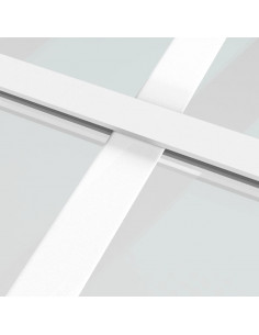 Porta Interna 93x201,5 cm Bianca in Vetro ESG e Alluminio