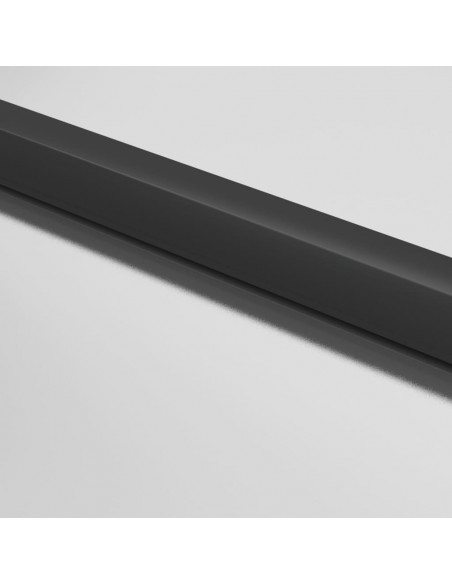 Porta Interni Sottile Nera 102,5x201,5Vetro Temperato Alluminio