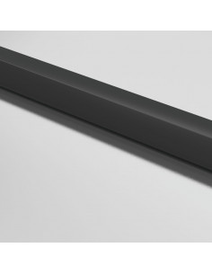 Porta Interni Sottile Nera 83x201,5cm Vetro Temperato Alluminio