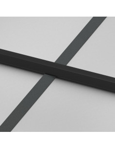 Porta Interni Sottile Nera 83x201,5cm Vetro Temperato Alluminio