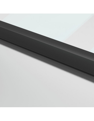 Porta Interni Sottile Nera 93x201,5cm Vetro Temperato Alluminio