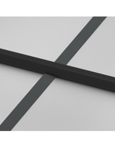 Porta Interni Sottile Nera 93x201,5cm Vetro Temperato Alluminio