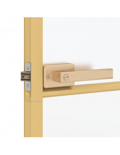 Porta Interni Sottile Oro 102,5x201,5 Vetro Temperato Alluminio