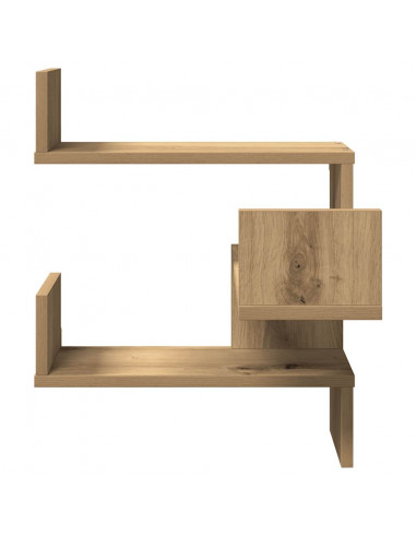 Mensole Angolari 2pz Artigianale 40x40x49,5 cm in Truciolato