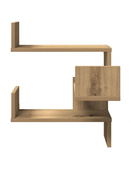 Mensole Angolari 2pz Artigianale 40x40x49,5 cm in Truciolato