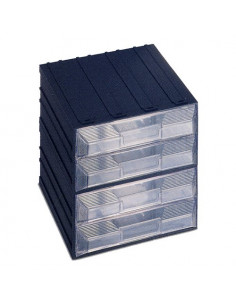 Porta minuteria Terry 1000021 VISION BLOK N 16 Nero e Trasparente