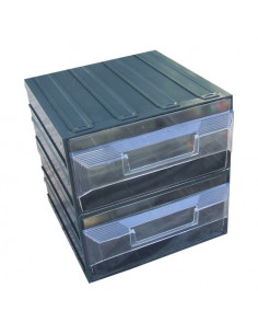 Porta minuteria Terry 1000023 VISION BLOK N 18 Nero e Trasparente