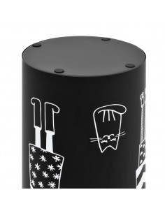 Porta Ombrelli con Disegni di Ragazze in Acciaio Nero