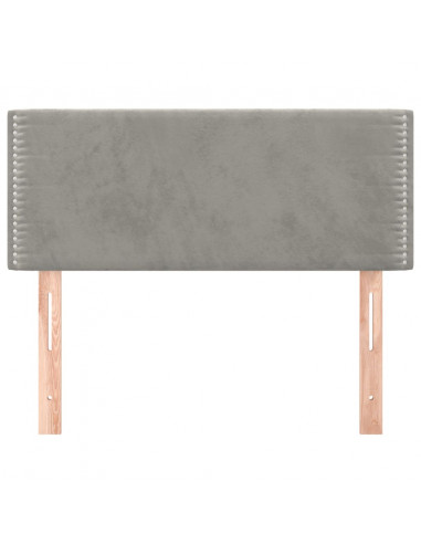 Testiera Grigio Chiaro 90x5x78/88 cm in Velluto