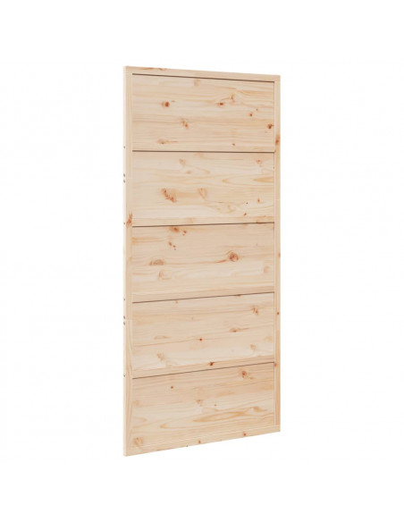 Porta per Granaio 100x208 cm in Legno Massello di Pino