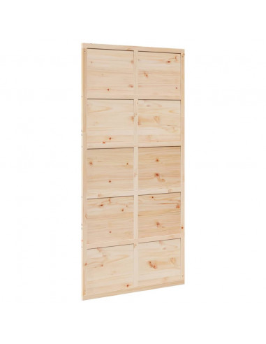Porta per Granaio 100x208 cm in Legno Massello di Pino