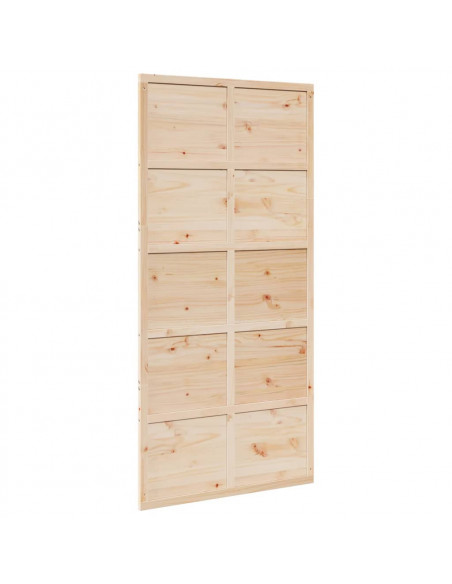 Porta per Granaio 100x208 cm in Legno Massello di Pino