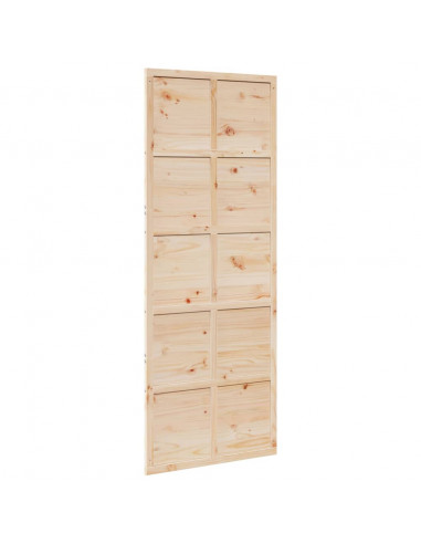 Porta per Granaio 80x208 cm in Legno Massello di Pino