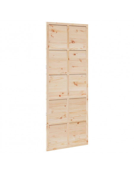 Porta per Granaio 80x208 cm in Legno Massello di Pino