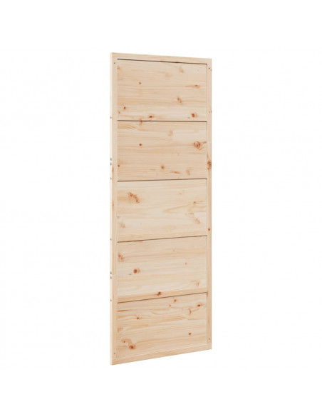 Porta per Granaio 80x208 cm in Legno Massello di Pino