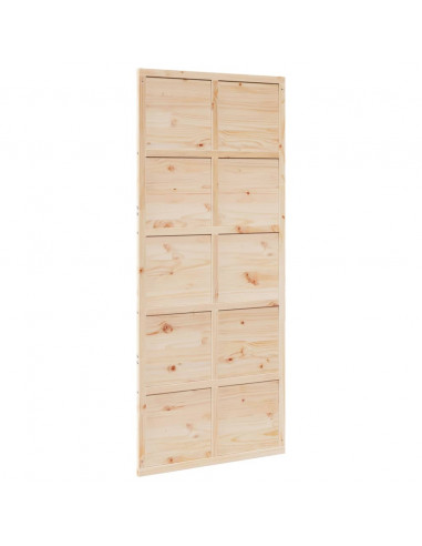 Porta per Granaio 90x208 cm in Legno Massello di Pino