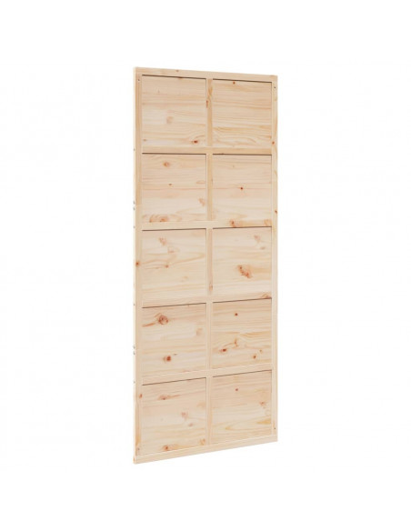 Porta per Granaio 90x208 cm in Legno Massello di Pino