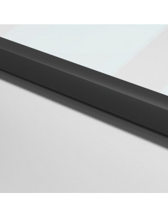 Porta per Interni Nera 83x201,5cm Vetro Temperato e Alluminio