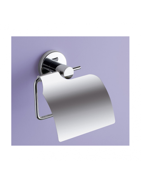 Porta rotolo WC parete Gedy FE25 13 FELCE Con Coperchio Cromo