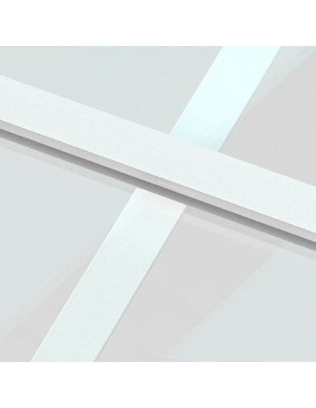 Porta Scorrevole Bianca 102,5x205cm Vetro Temperato e Alluminio