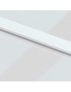 Porta Scorrevole Bianca 76x205 cm Vetro Temperato e Alluminio