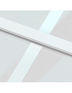 Porta Scorrevole Bianca 90x205 cm Vetro Temperato e Alluminio