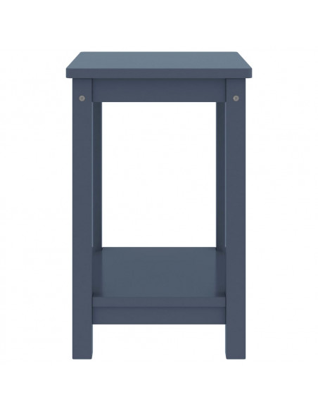 Comodino Grigio Chiaro 35x30x47 cm in Legno Massello di Pino