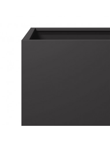 Fioriere da Giardino 2 pz Nere 30x30x30 cm in Acciaio