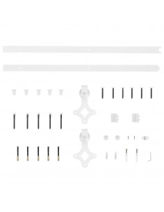 Porta Scorrevole con Set Hardware 80x210 cm Legno Massello Pino