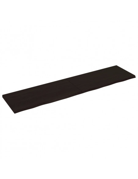 Piano Bagno Marrone Scuro 200x50x(2-4)cm Legno Trattato