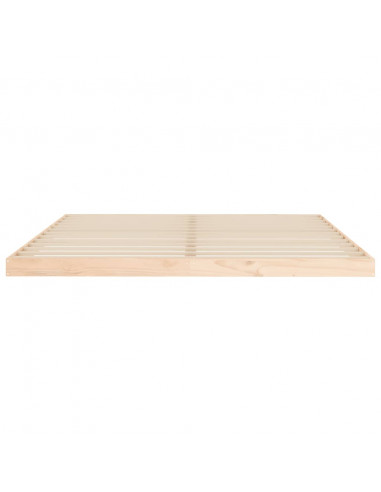 Giroletto Nero 180x200 cm Super King in Legno Massello di Pino