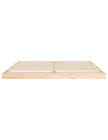 Giroletto Nero 180x200 cm Super King in Legno Massello di Pino