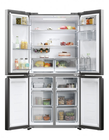 Haier HCW58F18EWMP Libera installazione 507 L Platino, Acciaio inox