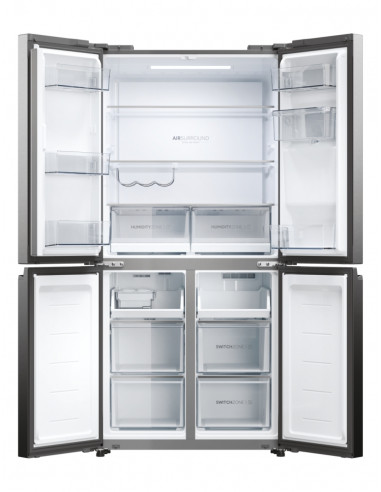 Haier HCW58F18EWMP Libera installazione 507 L Platino, Acciaio inox