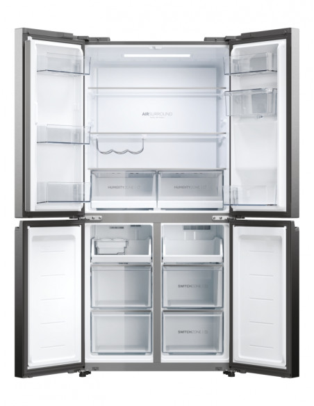 Haier HCW58F18EWMP Libera installazione 507 L Platino, Acciaio inox