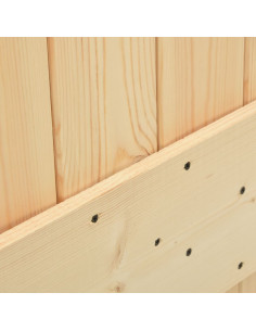 Porta Scorrevole con Set Hardware 90x210 cm in Legno di Pino