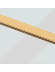 Porta Scorrevole Dorata 76x205 Vetro Trasparente ESG Alluminio