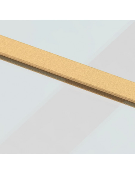 Porta Scorrevole Dorata 76x205 Vetro Trasparente ESG Alluminio