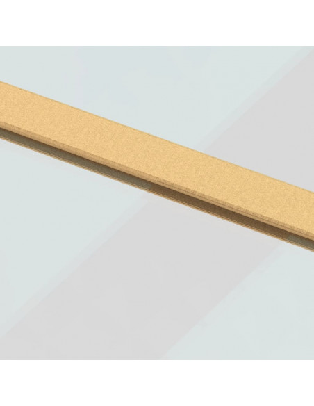 Porta Scorrevole Dorata 90x205 Vetro Trasparente ESG Alluminio
