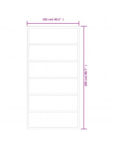 Porta Scorrevole in Vetro ESG e Alluminio 102x205 cm Nera