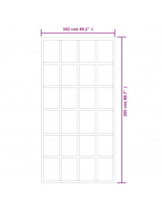 Porta Scorrevole in Vetro ESG e Alluminio 102x205 cm Nera