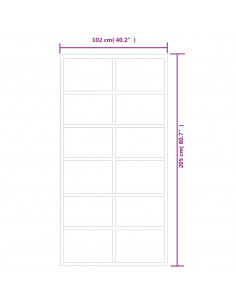Porta Scorrevole in Vetro ESG e Alluminio 102x205 cm Nera