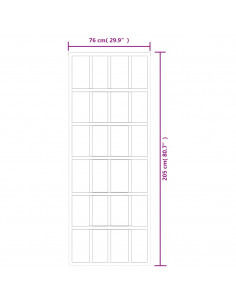 Porta Scorrevole in Vetro ESG e Alluminio 76x205 cm Nera
